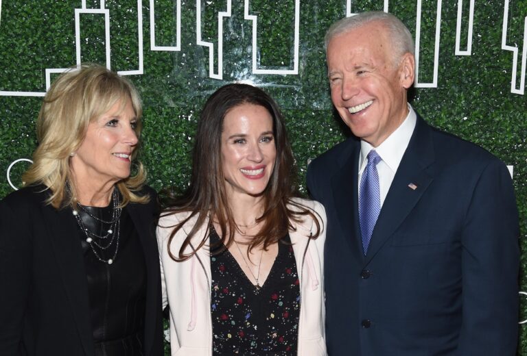 Dr. Jill Biden, Livelihood founder Ashley Biden and Vice President Joe Biden attend the GILT and Ashley Biden celebration of the launch of exclusive Livelihood Collection at Spring Place on February 7, 2017 in New York City. (Jamie McCarthy/Getty Images for GILT)