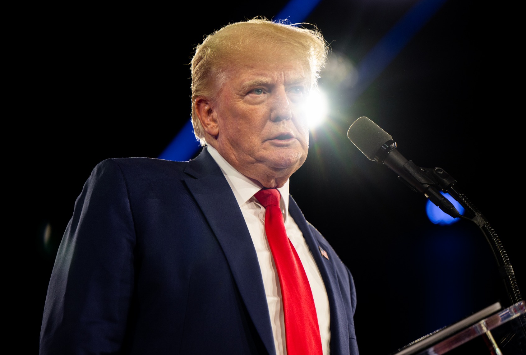 Former U.S. President Donald Trump speaks at the Conservative Political Action Conference CPAC held at the Hilton Anatole on August 06, 2022 in Dallas, Texas. (Brandon Bell/Getty Images)