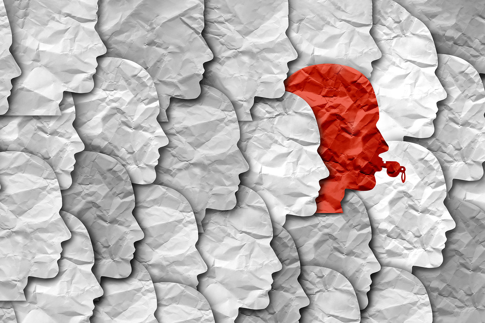 Whistleblower paper cut-out concept (Getty Images/wildpixel)
