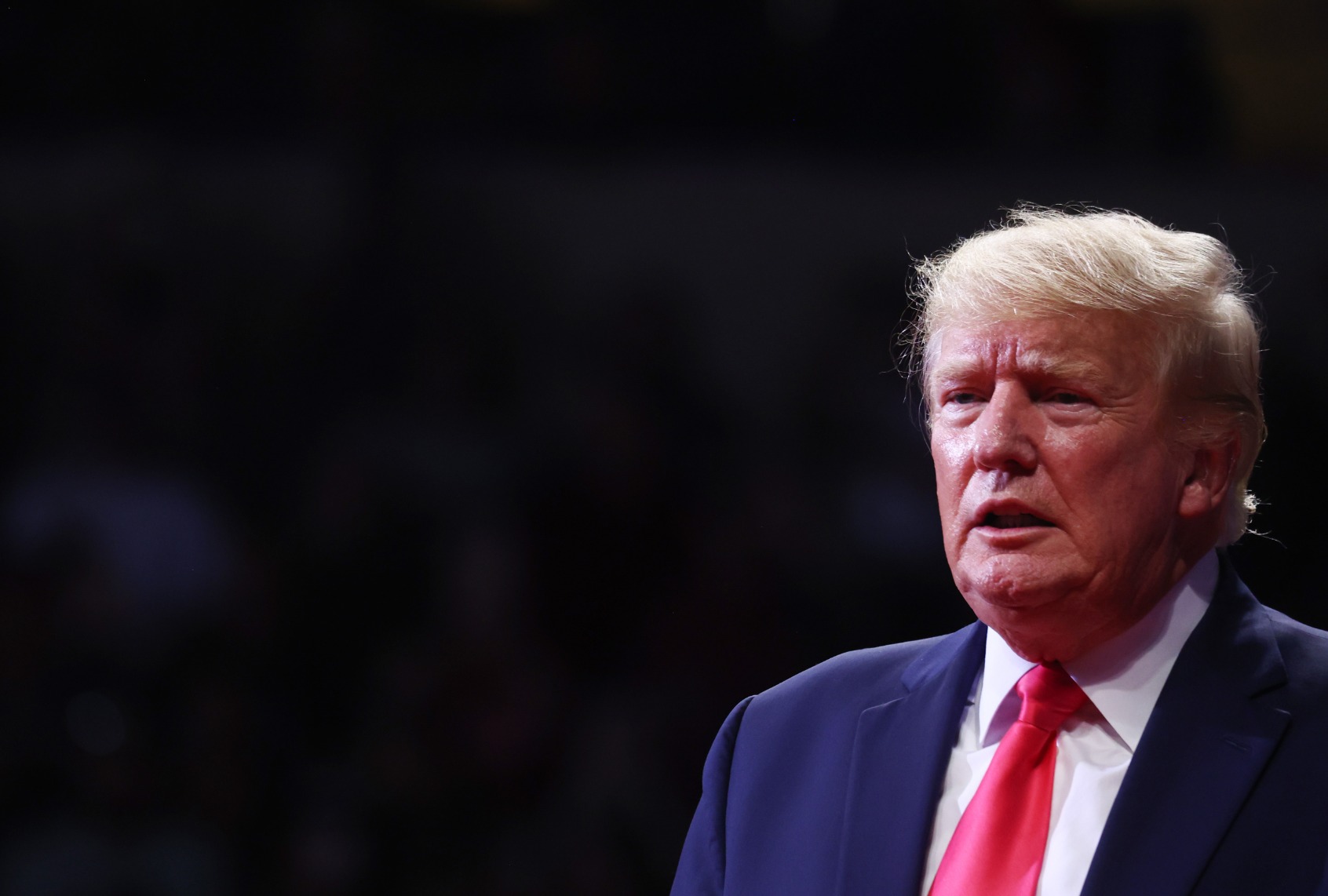 Former President Donald Trump stands at a ‘Save America’ rally on July 22, 2022 in Prescott Valley, Arizona. (Mario Tama/Getty Images)