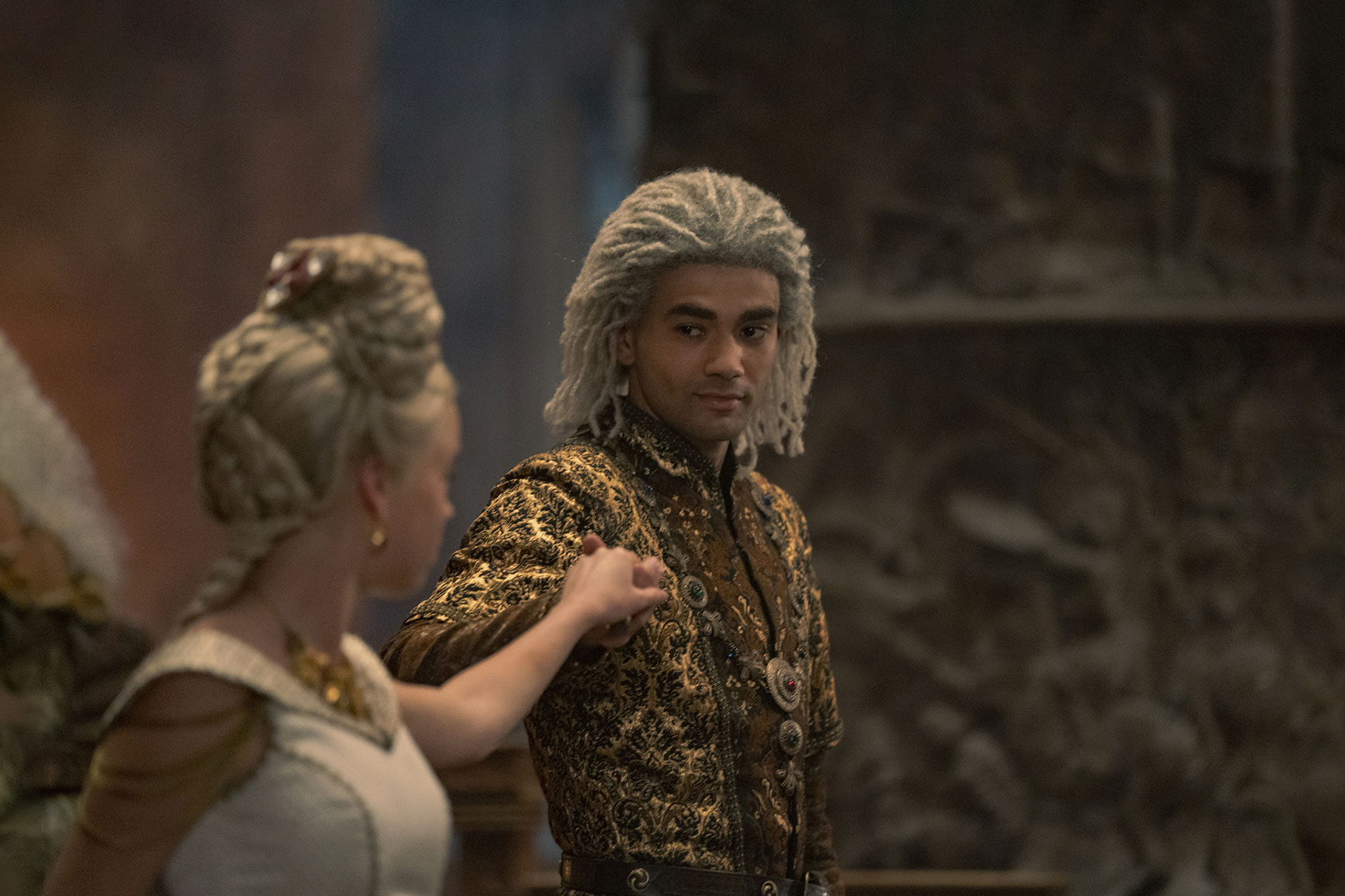 Milly Alcock and Theo Nate in "House of the Dragon" (Ollie Upton / HBO)