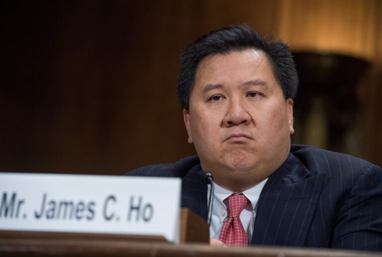 Judge James C. Ho testifies during his Senate Judiciary Committee confirmation hearing in Dirksen Building on November 15, 2017. (Tom Williams/CQ Roll Call via Getty Images)