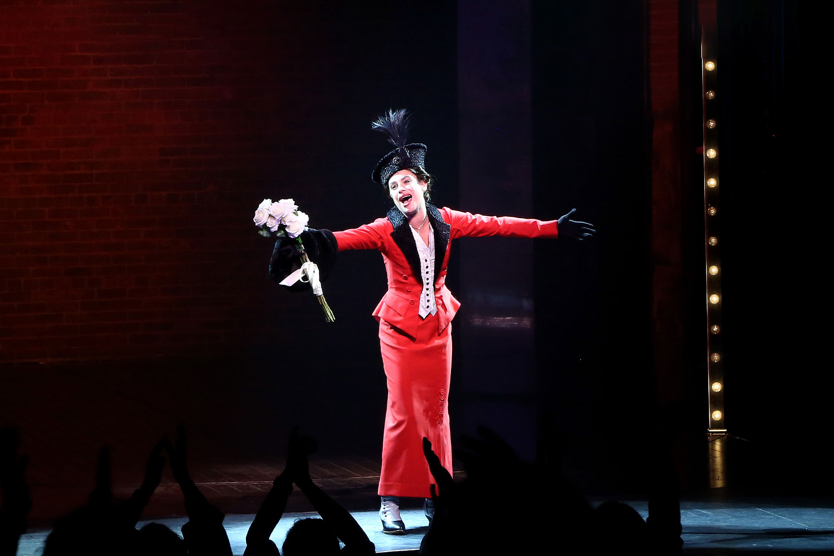 Lea Michele as "Fanny Brice" in "Funny Girl" on Broadway at The August Wilson Theatre on September 6, 2022 in New York City. (Bruce Glikas/WireImage/Getty Images)