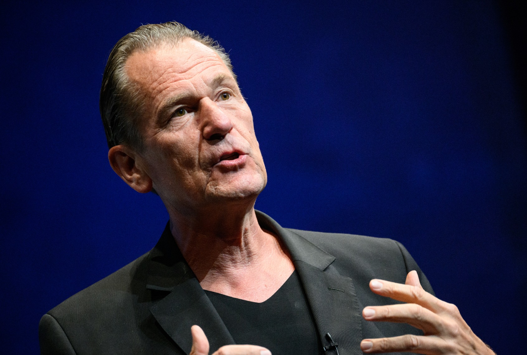 Mathias Döpfner, BDZV President and CEO of Axel Springer SE, speaks at the #beBETA digital congress organized by the German Association of Digital Publishers and Newspaper Publishers (BDZV). (Bernd von Jutrczenka/picture alliance via Getty Images)