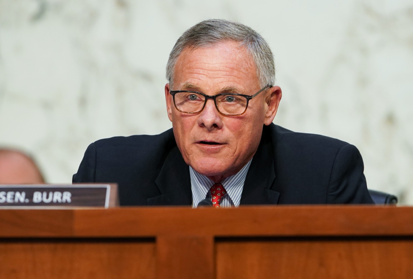 Sen. Richard Burr (R-NC) speaks during a Senate Health, Education, Labor, and Pensions Committee hearing on September 30, 2021 in Washington, DC. (Greg Nash- Pool/Getty Images)