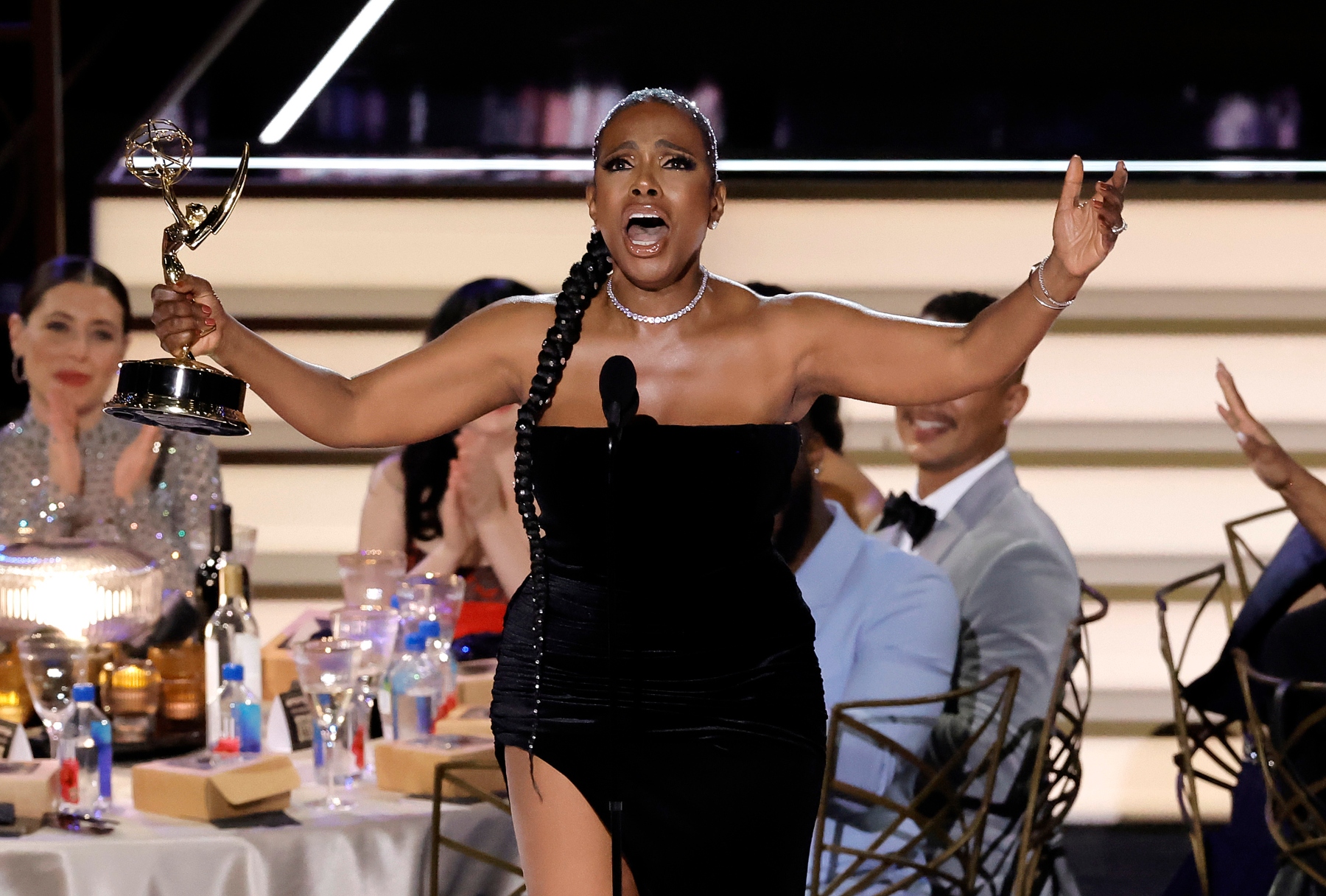Sheryl Lee Ralph accepts the Outstanding Supporting Actress in a Comedy Series award for "Abbott Elementary" onstage during the 74th Primetime Emmys at Microsoft Theater on September 12, 2022 in Los Angeles, California (Kevin Winter/Getty Images)