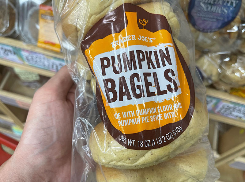Trader Joe's Pumpkin Bagels