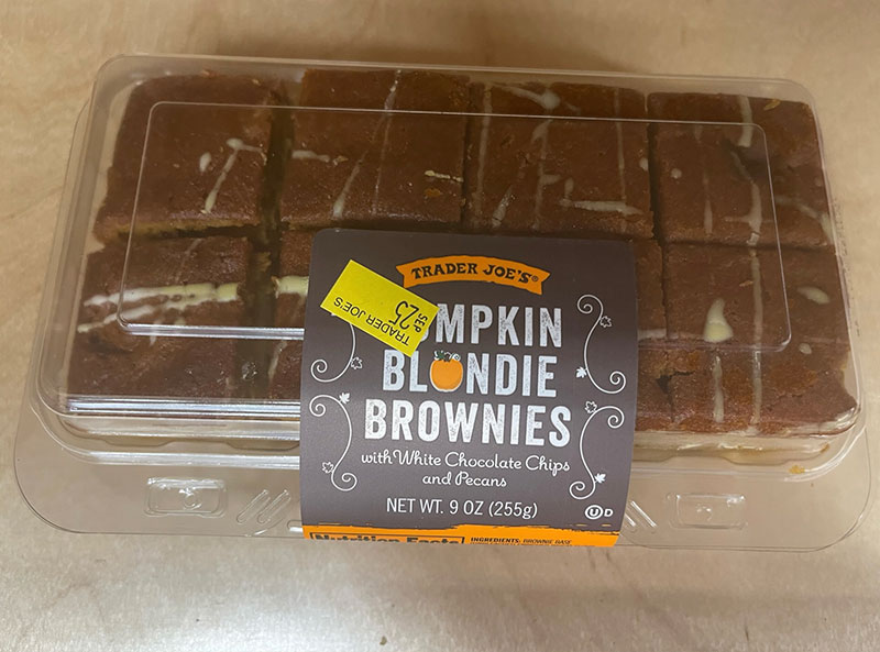 Trader Joe's Pumpkin Blondie Brownies