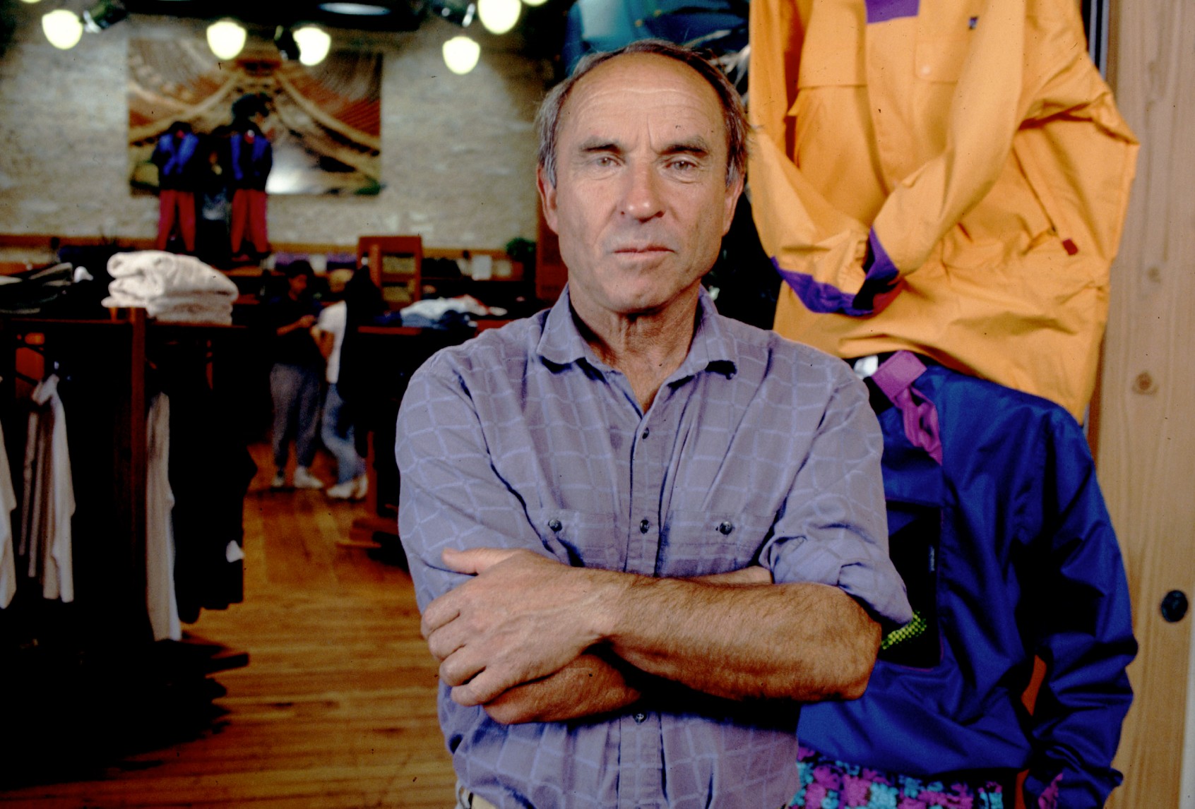 Patagonia store owner Yvon Chouinard poses in his shop November 21, 1993 in California. (Jean-Marc Giboux/Liaison Agency/Getty)
