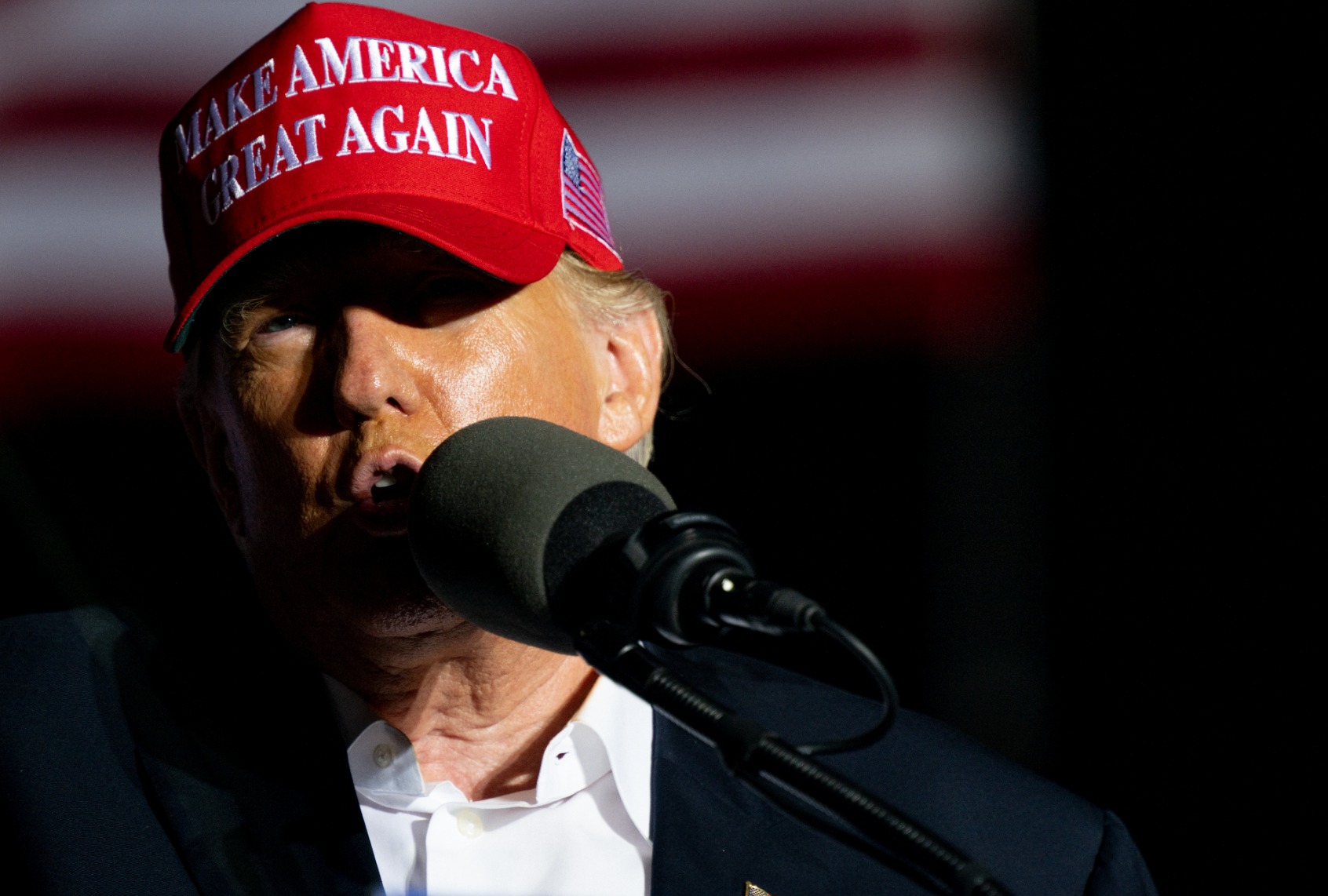 Former President Donald Trump speaks at a 'Save America' rally on October 22, 2022 in Robstown, Texas. (Brandon Bell/Getty Images)
