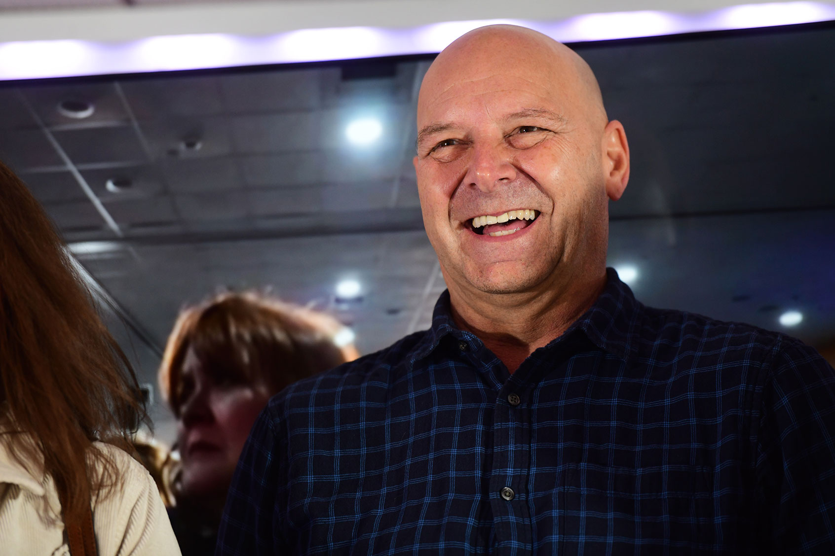 Republican candidate for Pennsylvania Governor Doug Mastriano reacts while meeting supporters during a rally at Deja Vu Social Club on September 30, 2022 in Philadelphia, Pennsylvania. (Mark Makela/Getty Images)