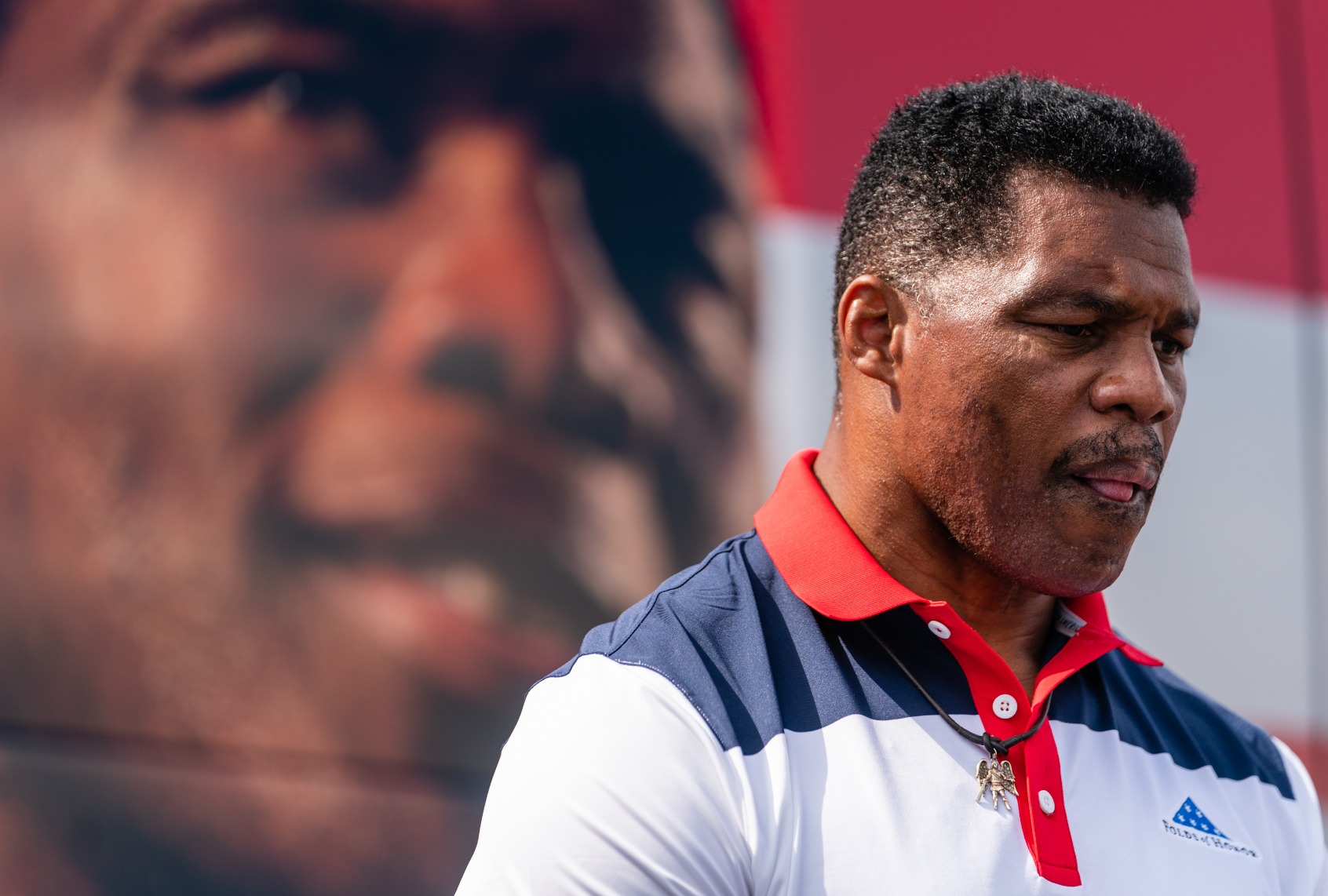 Georgia Republican Senatorial candidate Herschel Walker is seen at a campaign event on October 11, 2022 in Carrollton, Georgia. (Elijah Nouvelage/Getty Images)