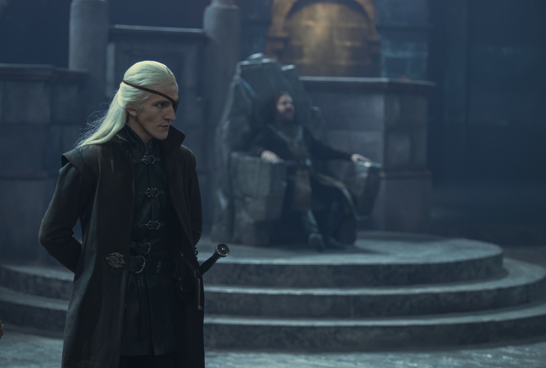 Ewan Mitchell as Aemond Targaryen in "House of the Dragon" (Gary Moyes/HBO)