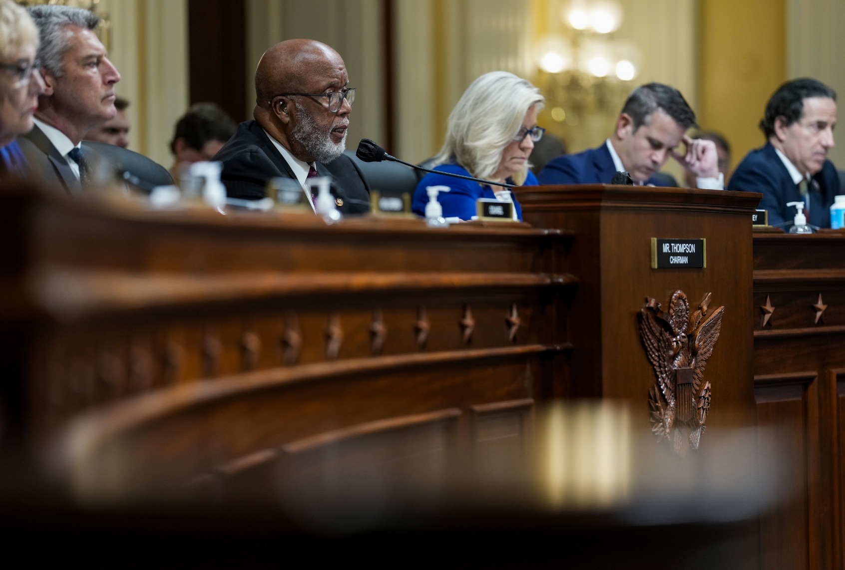 U.S. Rep. Bennie Thompson (D-MS) chair of the House Select Committee to Investigate the January 6th Attack on the U.S. Capitol, delivers remarks during a hearing in the Cannon House Office Building on Thursday, Oct. 13, 2022 in Washington, DC. (Kent Nishimura / Los Angeles Times via Getty Images)