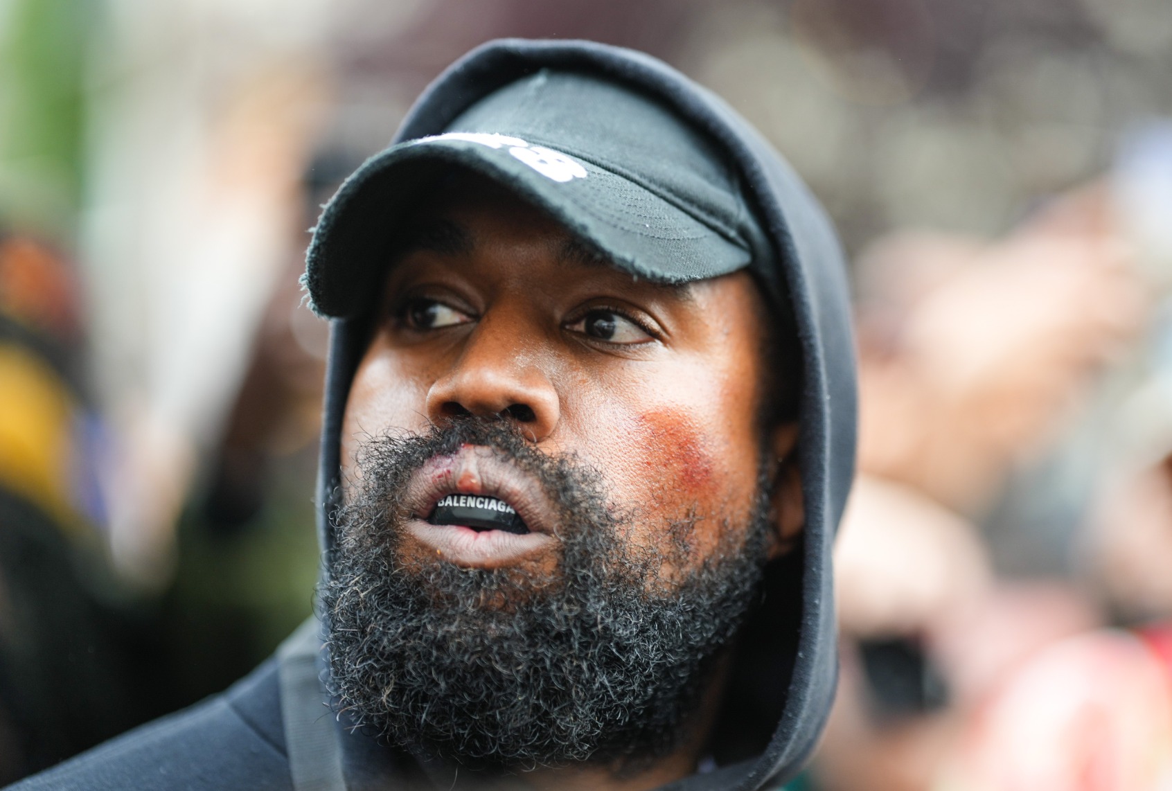 Kanye West aka Ye during Paris Fashion Week on October 02, 2022 in Paris, France. (Edward Berthelot/GC Images)