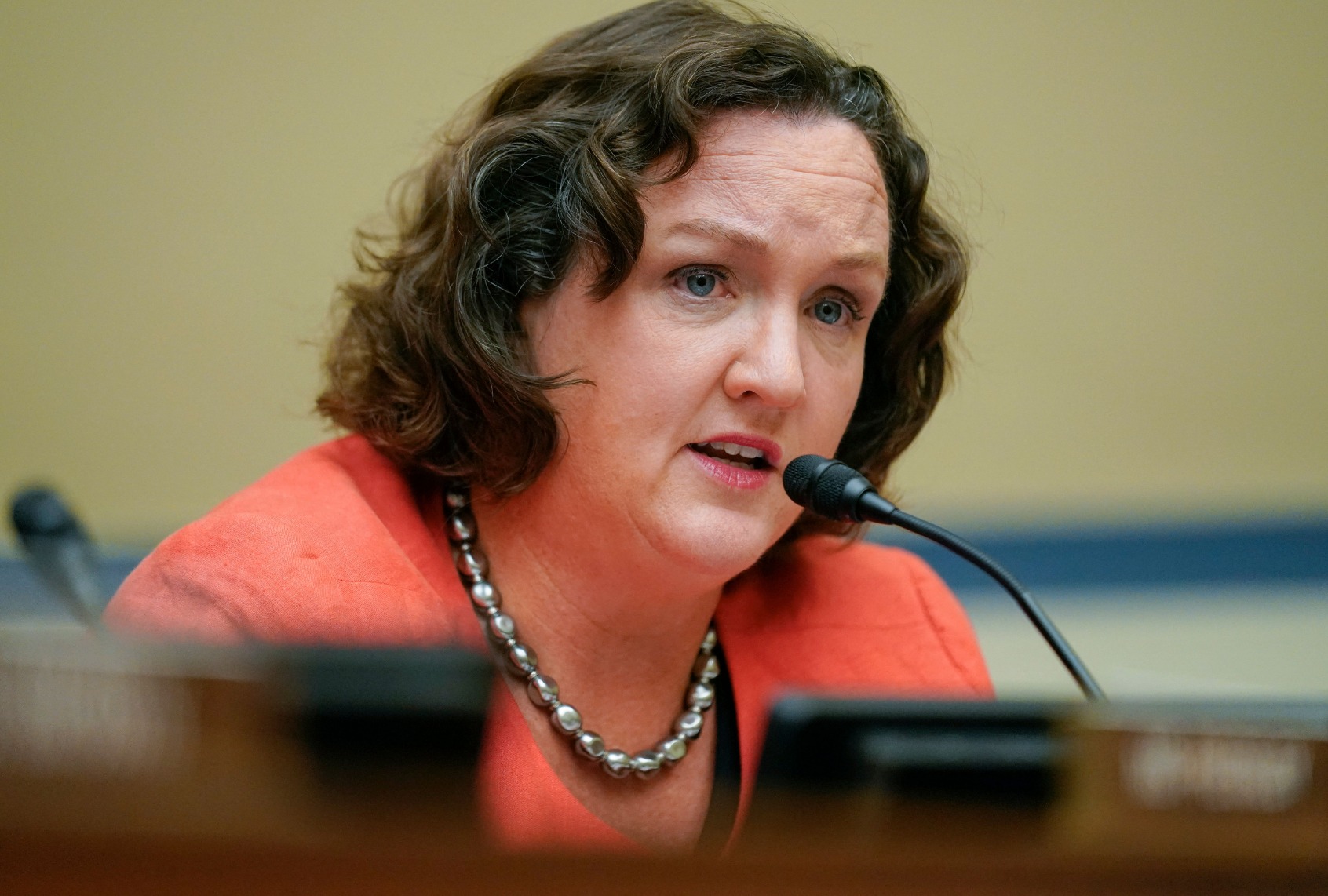 Rep. Katie Porter, D-Calif., speaks during a House Committee on Oversight and Reform hearing on Capitol Hill in Washington, DC, on June 8, 2022. (ANDREW HARNIK/POOL/AFP via Getty Images)