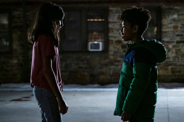 Madison Taylor Baez as Eleanor and Ian Foreman as Isaiah in "Let The Right One In" (Francisco Roman/SHOWTIME)