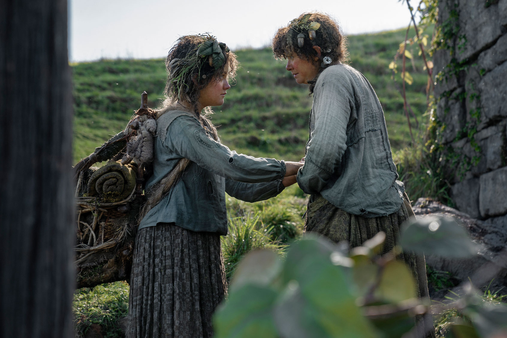 Markella Kavenagh (Elanor ‘Nori’ Brandyfoot) and Megan Richards (Poppy Proudfellow) in "The Lord of the Rings: The Rings of Power" (Ben Rothstein/Prime Video)
