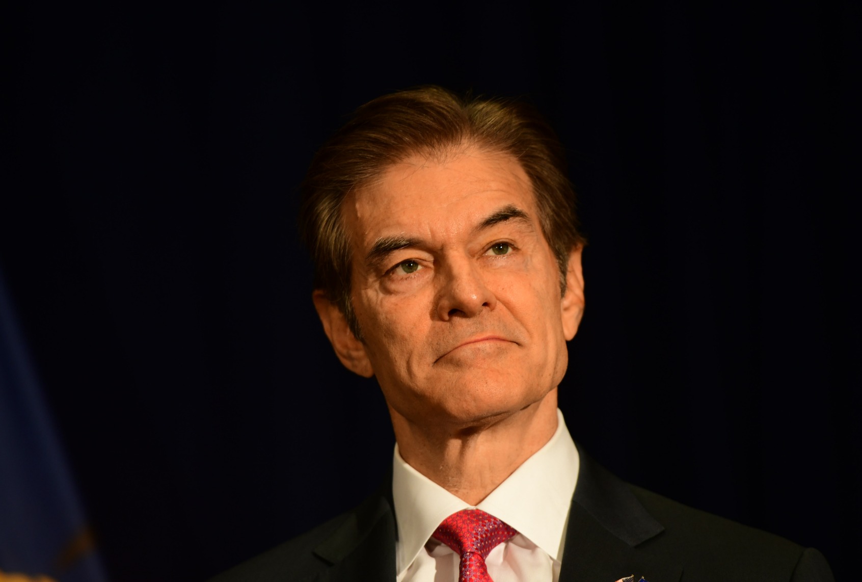 Republican U.S. Senate candidate Dr. Mehmet Oz holds a press conference on September 6, 2022 in Philadelphia, Pennsylvania. (Mark Makela/Getty Images)