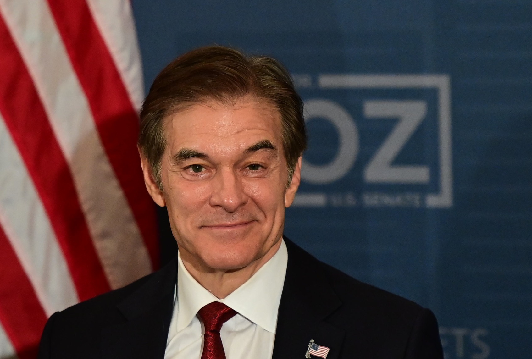 Republican U.S. Senate candidate Dr. Mehmet Oz at Galdos Catering and Entertainment on October 13, 2022 in Philadelphia, Pennsylvania. (Mark Makela/Getty Images)
