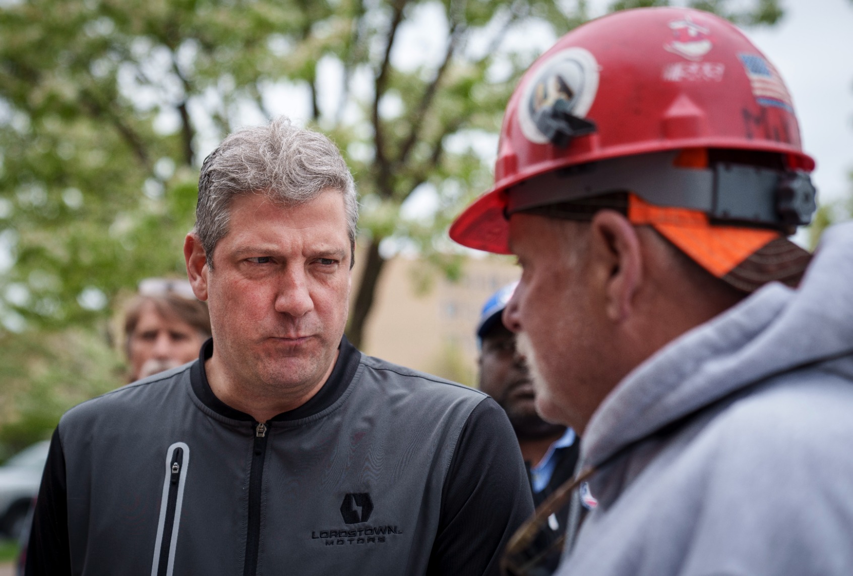 Rep. Tim Ryan (D-OH), Democratic candidate for U.S. Senate in Ohio, talks with supporters on May 2, 2022 in Lorain, Ohio. (Drew Angerer/Getty Images)