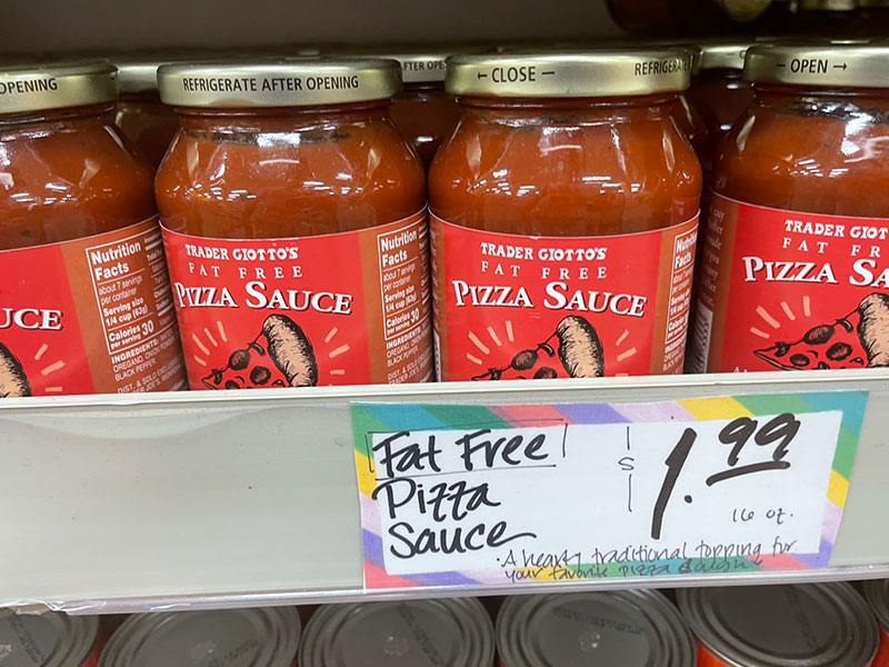 Trader Joe's Fat Free Pizza Sauce