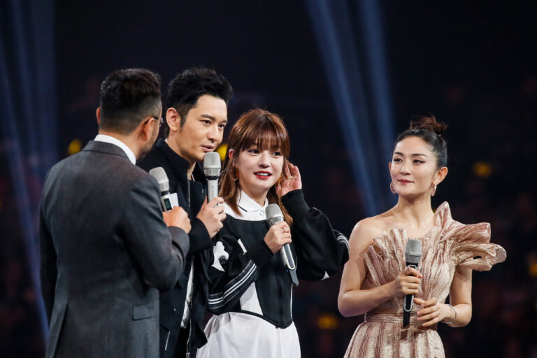 Actress Vicky Zhao Wei (R2) performs on stage during a gala held by Hunan Television and Suning.com at Changsha International Convention and Exhibition Center on November 10, 2019 in Changsha, Hunan Province of China. (VCG/VCG via Getty Images)