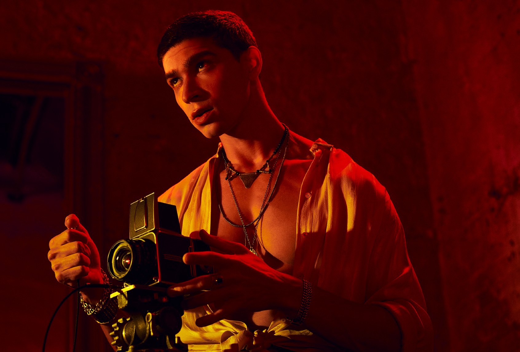 Isaac Powell as Theo in American Horror Story: NYC (Pari Dukovic/FX)