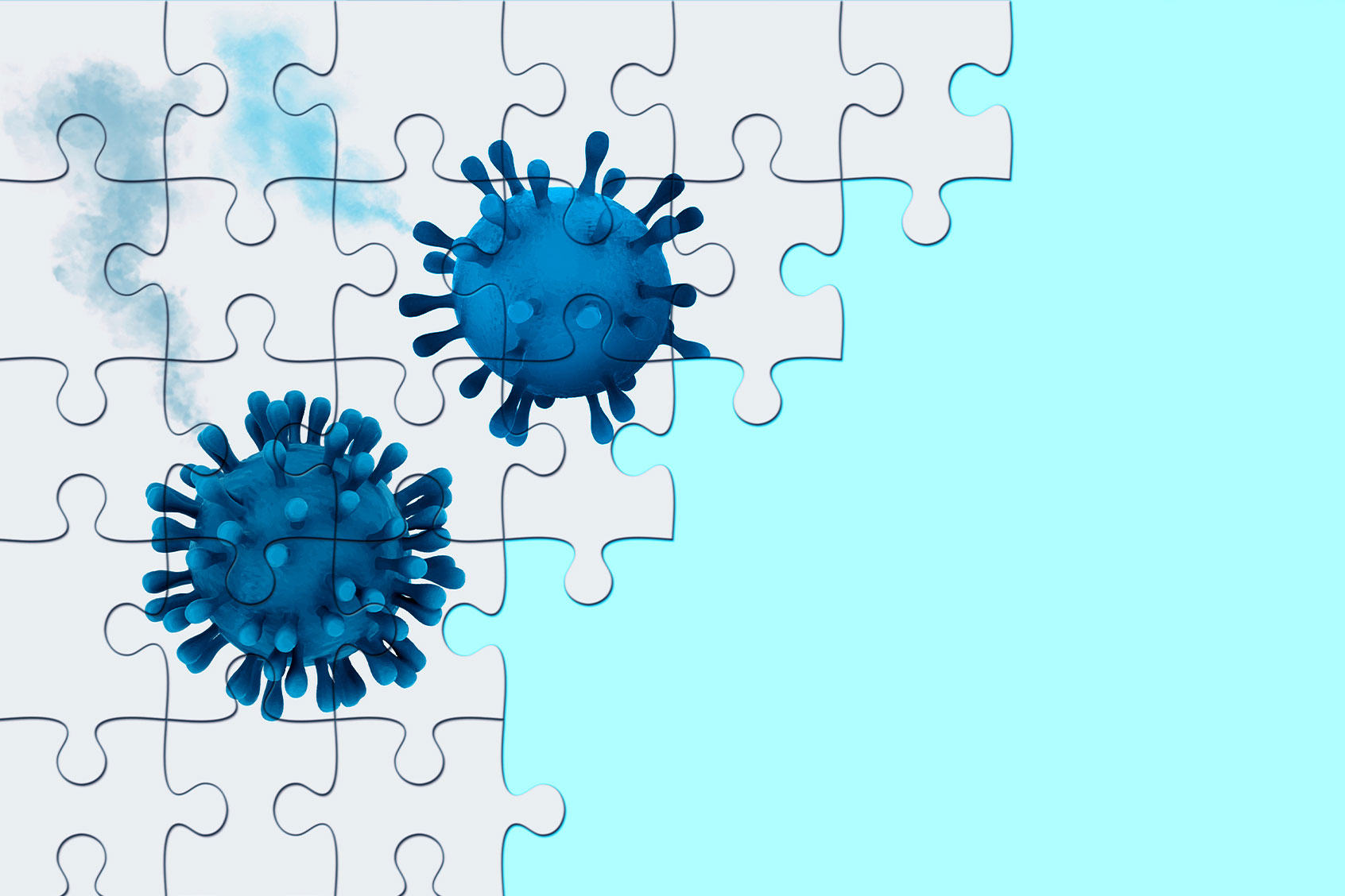 Corona virus missing puzzle pieces (Getty Images/Zuka83)