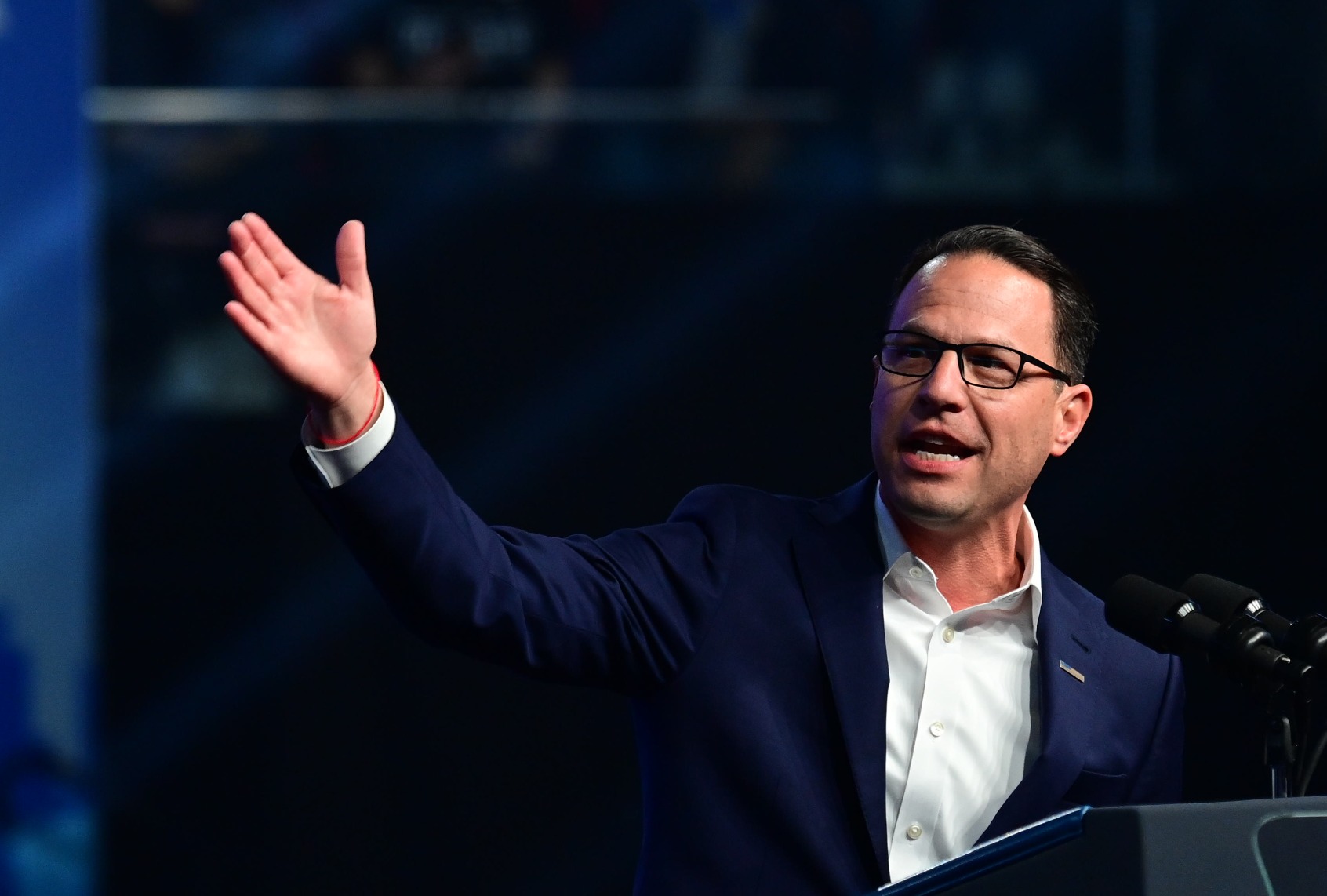 Democratic gubernatorial nominee Josh Shapiro speaks during a rally with Pennsylvania Democratic Senate nominee John Fetterman, former U.S. President Barack Obama, and President Joe Biden at the Liacouras Center on November 5, 2022 in Philadelphia, Pennsylvania. (Mark Makela/Getty Images)