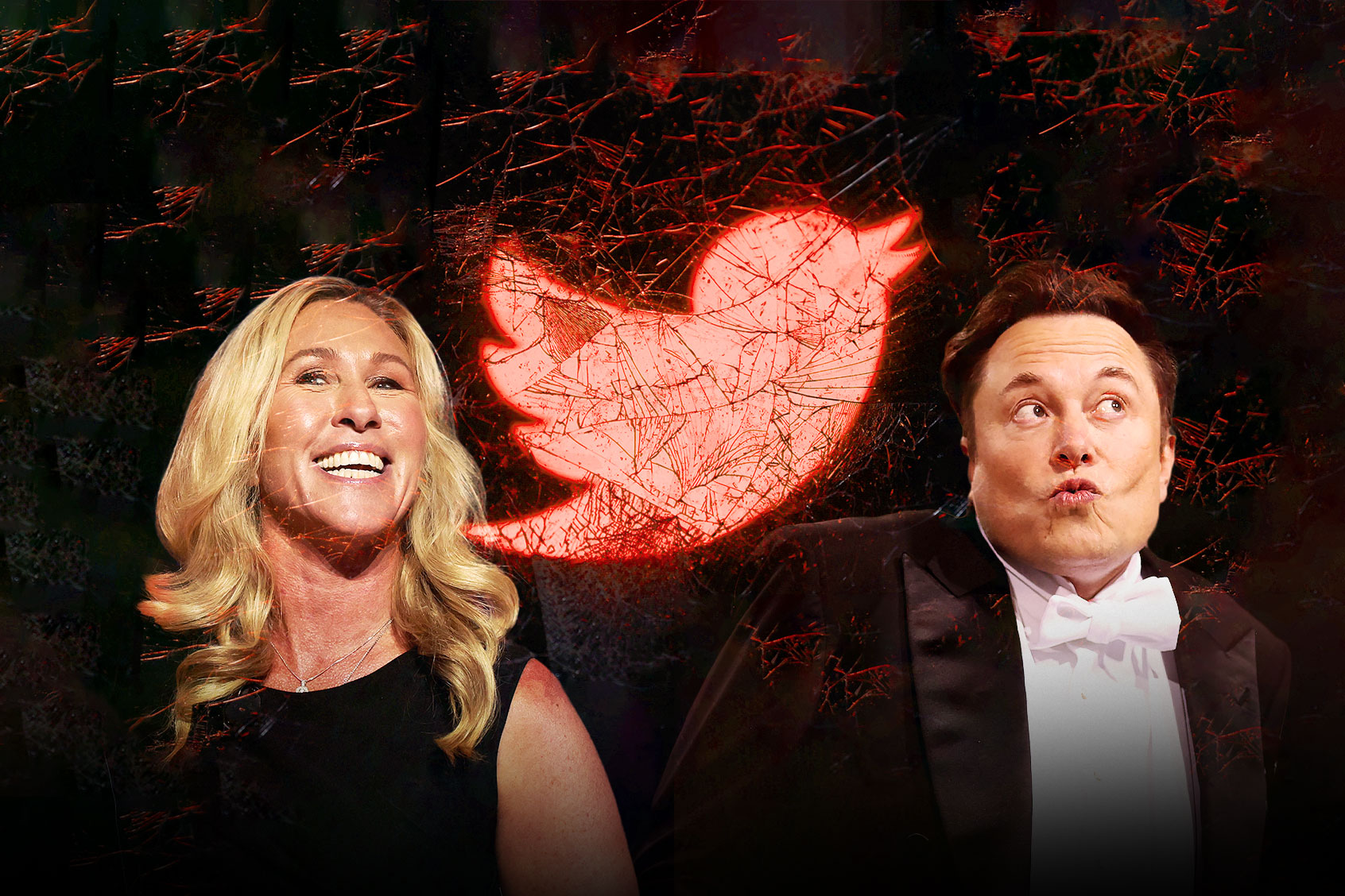 Marjorie Taylor Greene and Elon Musk (Photo illustration by Salon/Getty Images)