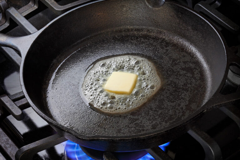 Skillet with butter melting in it (Getty Images/DNY59)