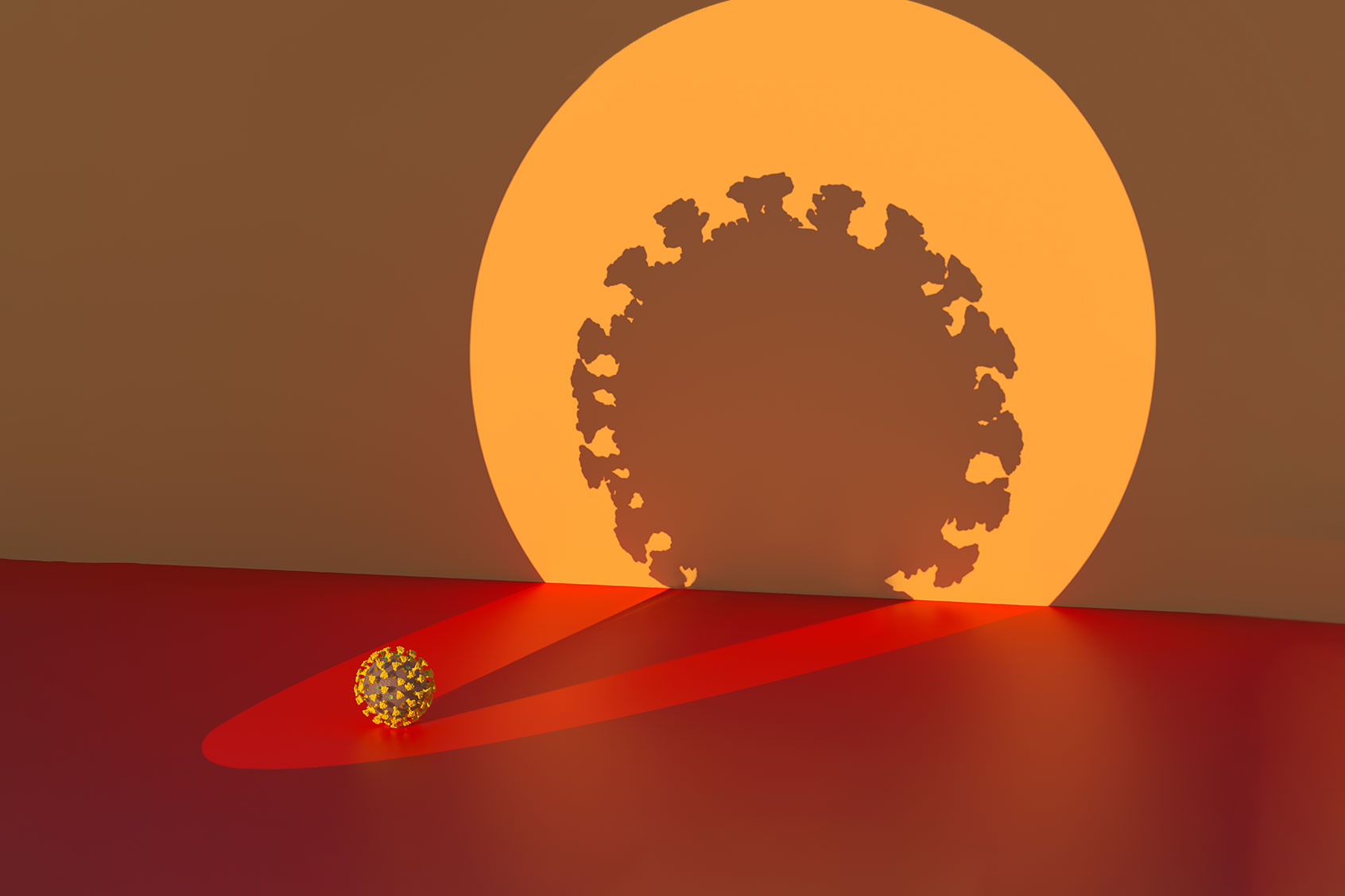 Spotlight on a virus spore (Getty Images/Andriy Onufriyenko)