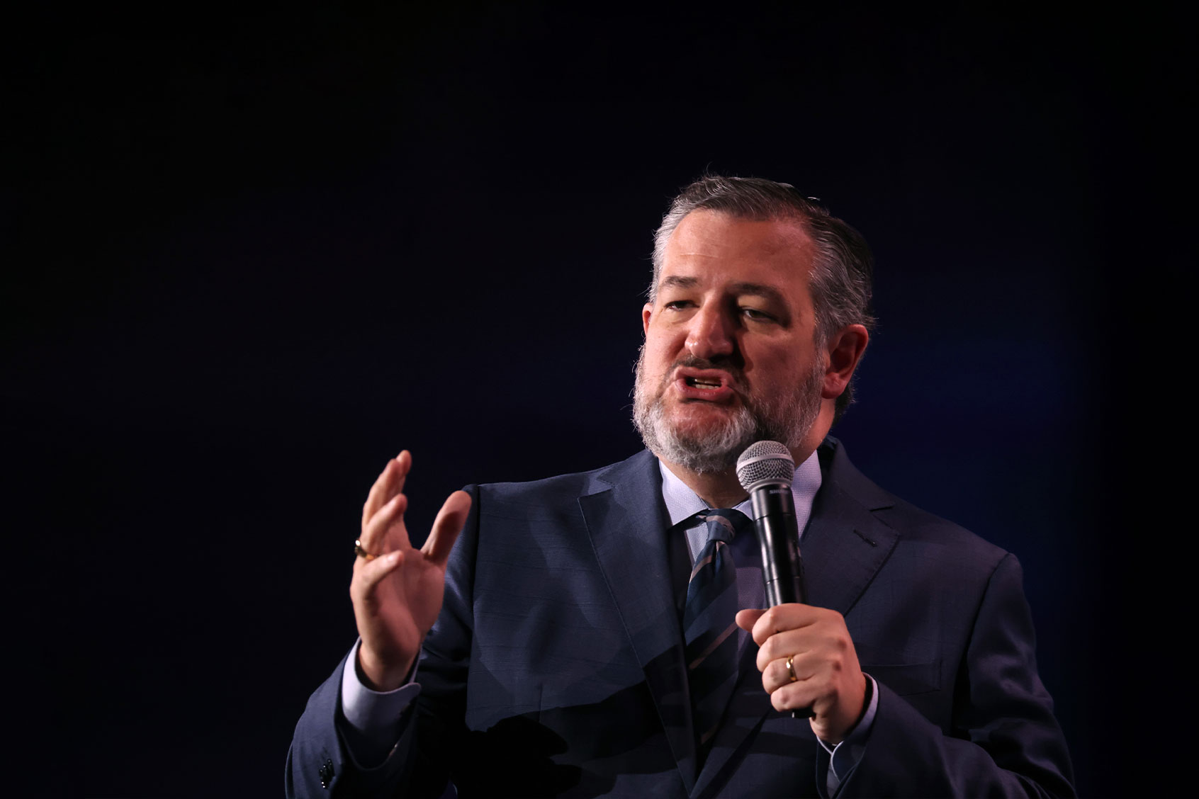 U.S. Sen. Ted Cruz (R-TX) speaks at the Republican Jewish Coalition annual leadership meeting on November 19, 2022 in Las Vegas, Nevada. (Scott Olson/Getty Images)