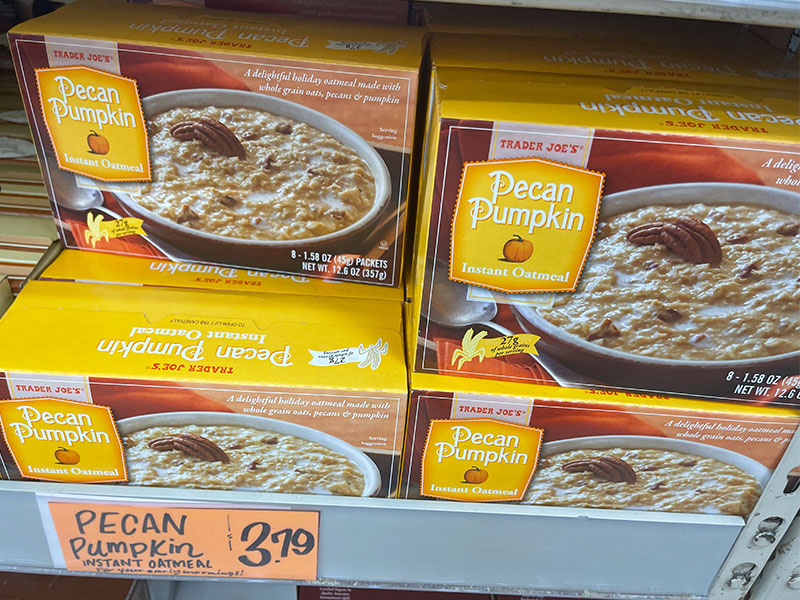 Trader Joe's Pecan Pumpkin Instant Oatmeal