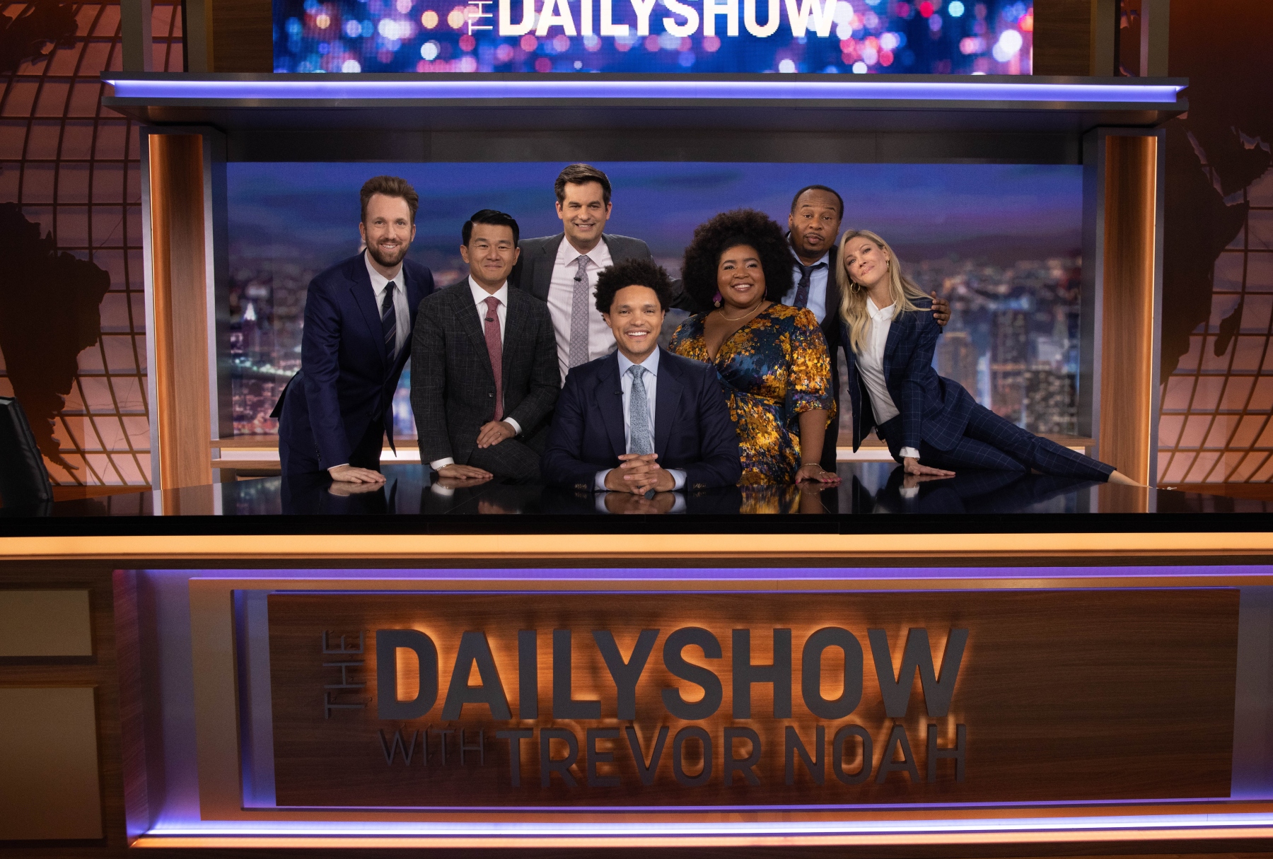 Correspondents gather for Trevor Noah's final episode of "The Daily Show with Trevor Noah" (Comedy Central)