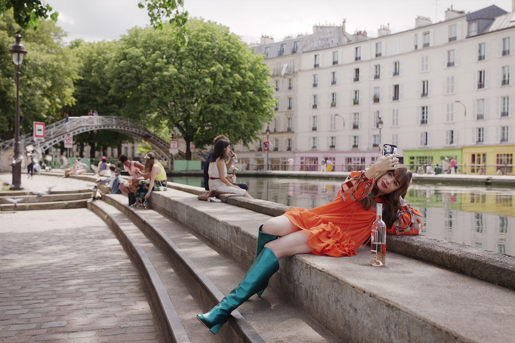 Lily Collins as Emily in "Emily in Paris." (Courtesy of Netflix)