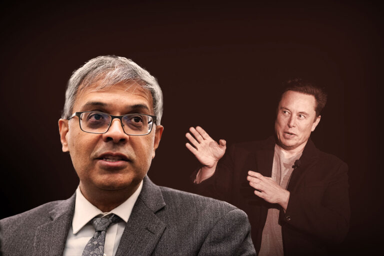 Jay Bhattacharya and Elon Musk (Photo illustration by Salon/Getty Images)