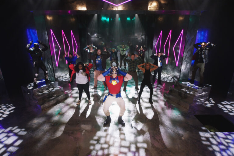 Title sequence dance in "Peacemaker" (Courtesy of HBO Max)