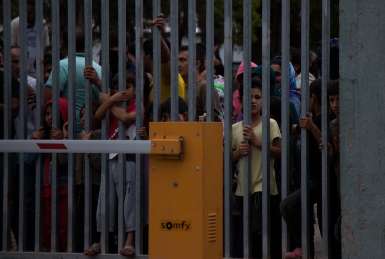 Refugee camp in Schisto, near Athens, Greece, on October 17, 2020. (Konstantinos Zilos/NurPhoto via Getty Images)