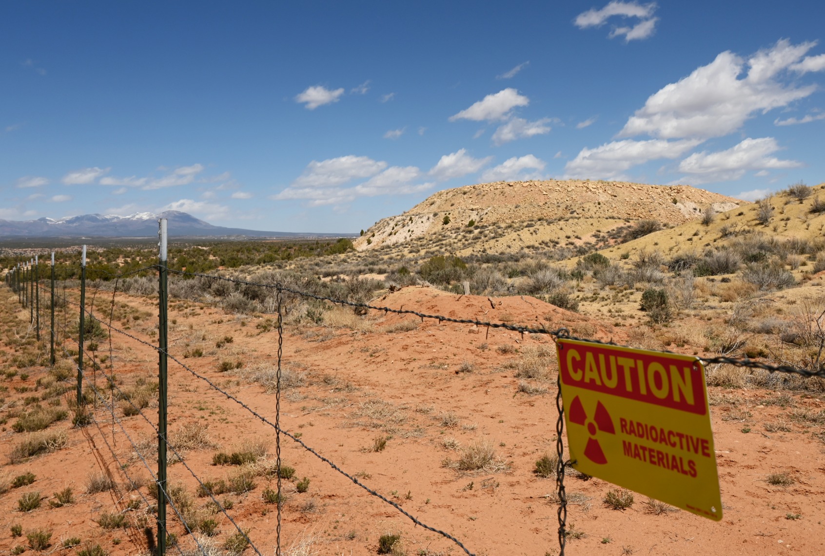 The White Mesa Mill opened in the 1970s to process uranium ore, and recently the mill has become an area to bring low level radioactive waste on April 4, 2022 in White Mesa, Utah. (RJ Sangosti/MediaNews Group/The Denver Post via Getty Images)
