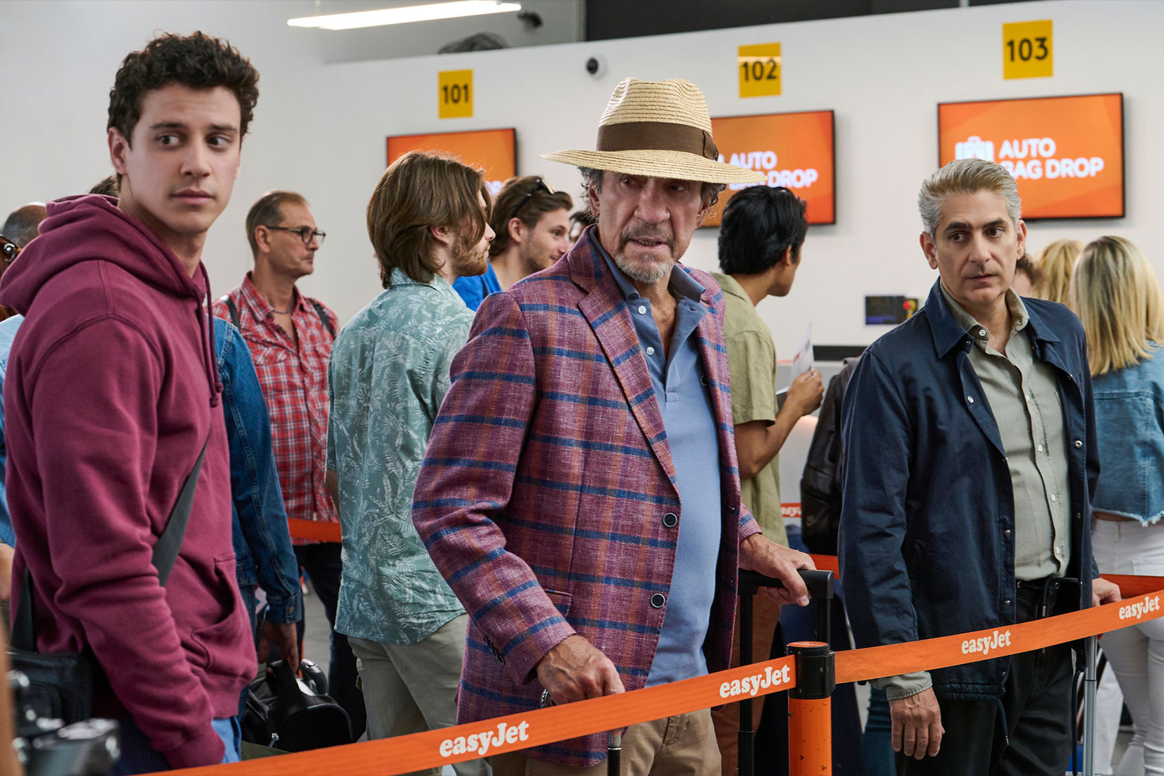 Adam DiMarco, F. Murray Abraham and Michael Imperioli on "The White Lotus" (Fabio Lovino/HBO)