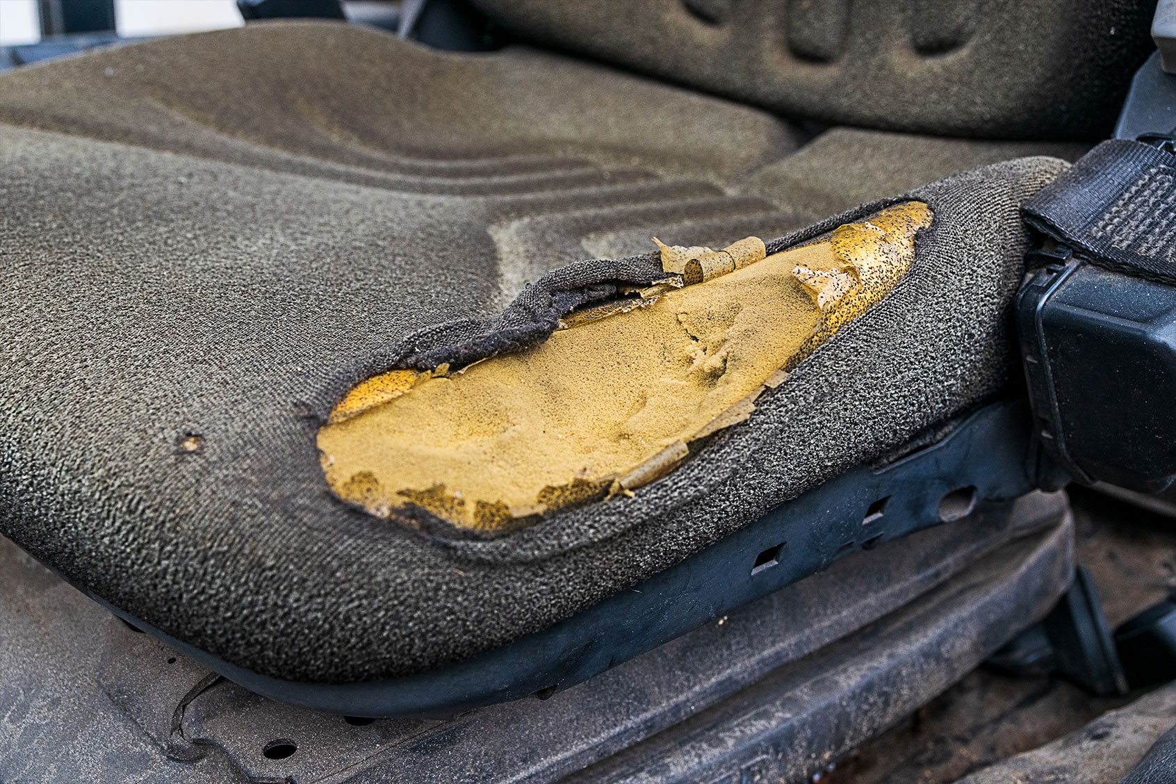 A torn seat from an old car (Getty Images/Nicki1982)