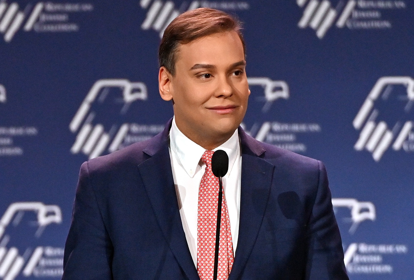 New York Congressman George Santos speaks during the Republican Jewish Coalition (RJC) Annual Leadership Meeting at the Venetian Las Vegas in Las Vegas, Nevada on November 19, 2022. (David Becker for the Washington Post via Getty Images)