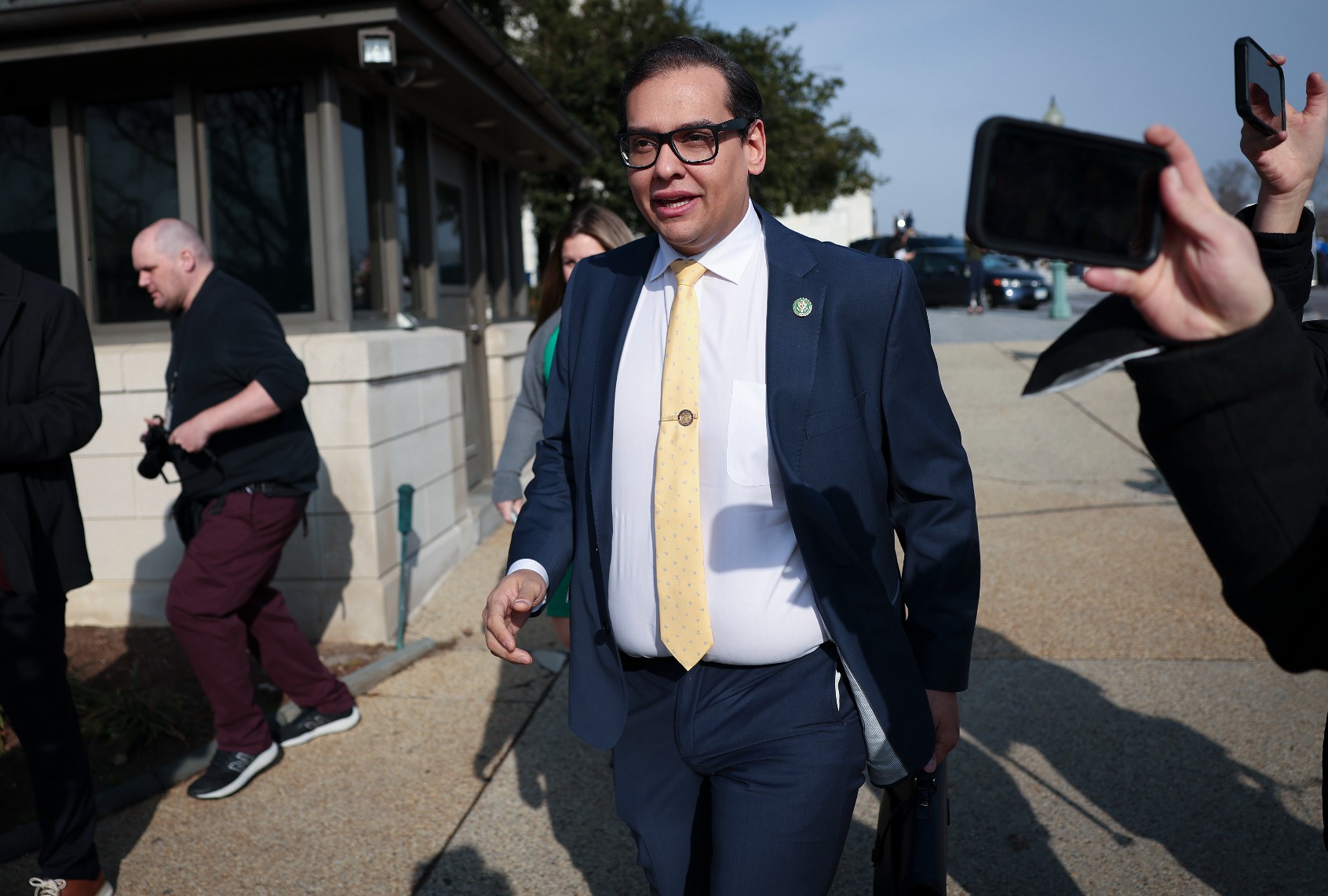 Rep. George Santos (R-NY) leaves the U.S. Capitol on January 12, 2023 in Washington, DC. (Win McNamee/Getty Images)