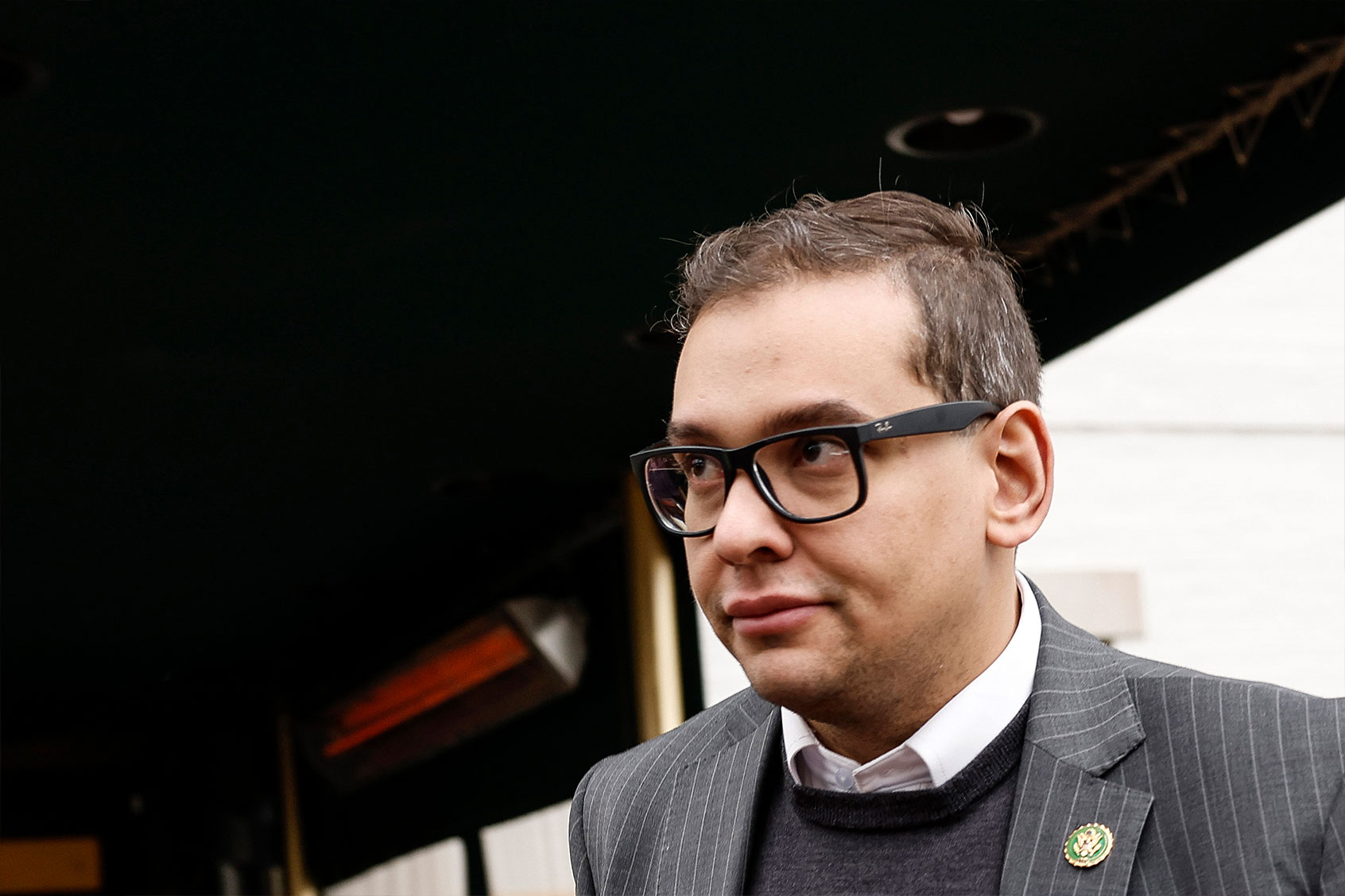 Rep. George Santos (R-NY) leaves a GOP caucus meeting on Capitol Hill on January 25, 2023 in Washington, DC. (Anna Moneymaker/Getty Images)