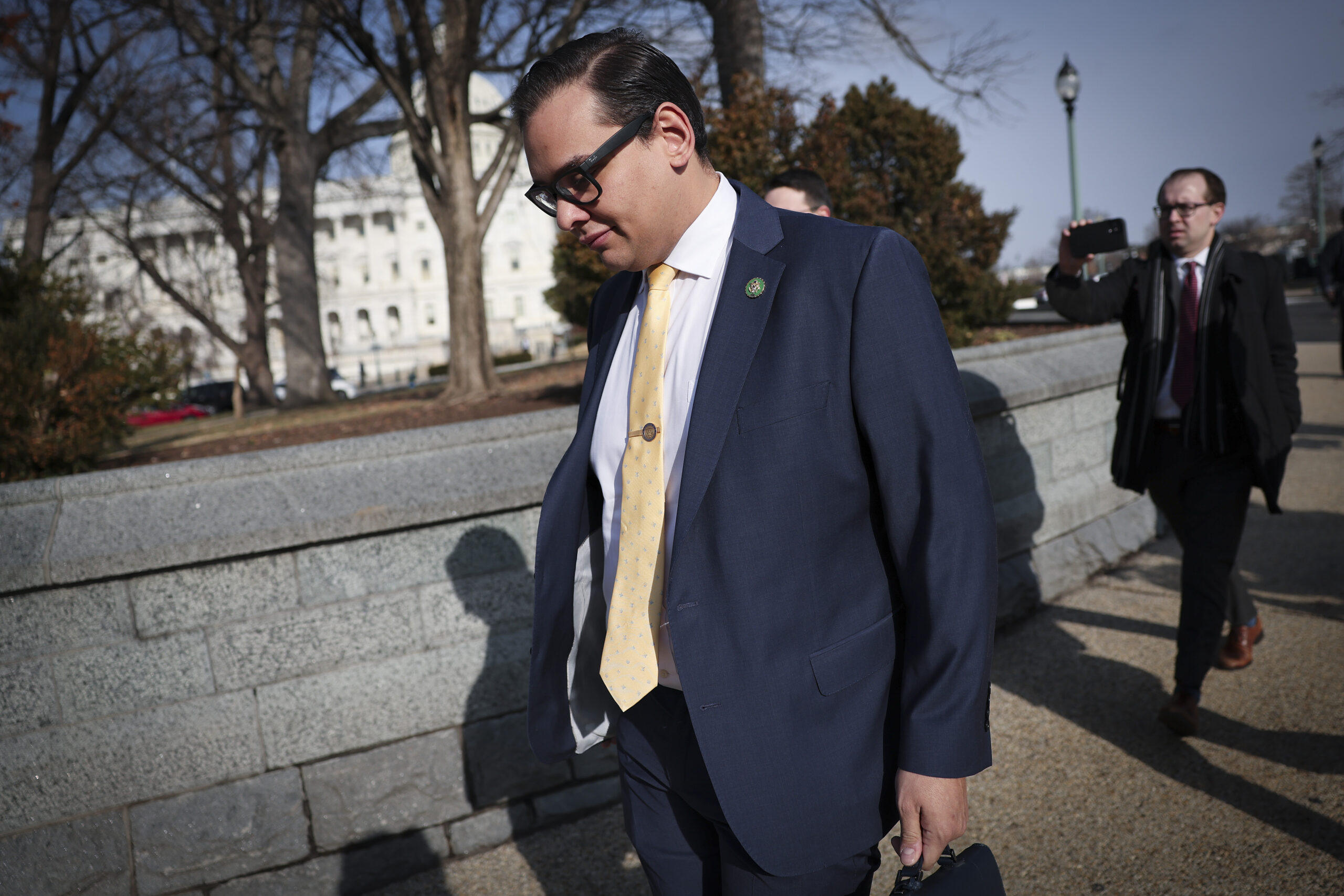 Rep. George Santos (R-NY) leaves the U.S. Capitol on January 12, 2023 in Washington, DC. (Win McNamee/Getty Images)