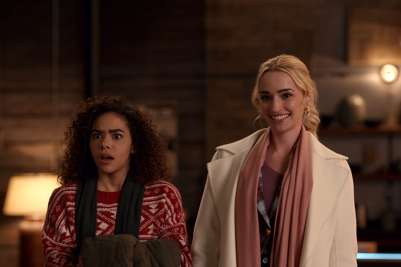 Antonia Gentry as Ginny and Brianne Howey as Georgia in "Ginny & Georgia." (Courtesy of Netflix)