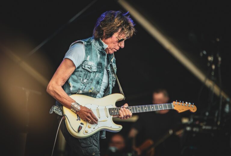 Jeff Beck performs during the Helsinki Blues Festival at Kaisaniemen Puisto on June 19, 2022 in Helsinki, Finland (Venla Shalin/Redferns/Getty)
