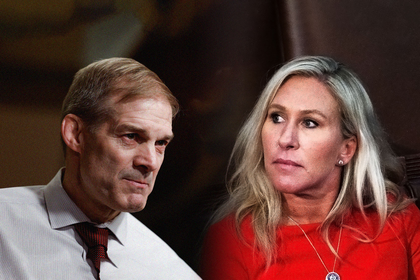 Jim Jordan and Marjorie Taylor Greene (Photo illustration by Salon/Getty Images)